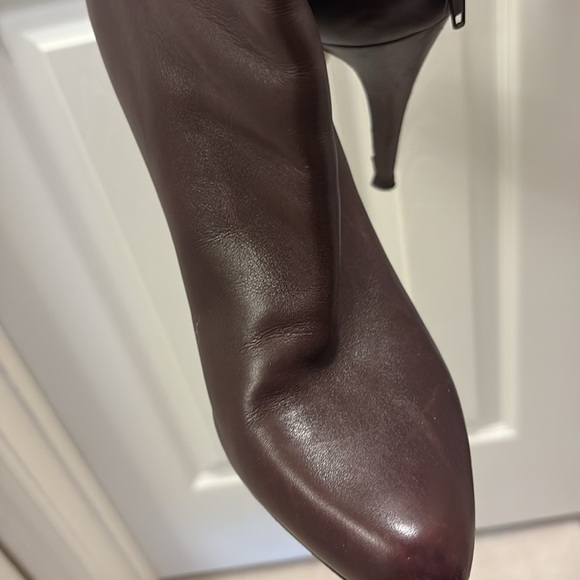 Christian Loubaton Cordovan Knee-High Leather in&out Back Zipper Stiletto Boots - Picture 5 of 14